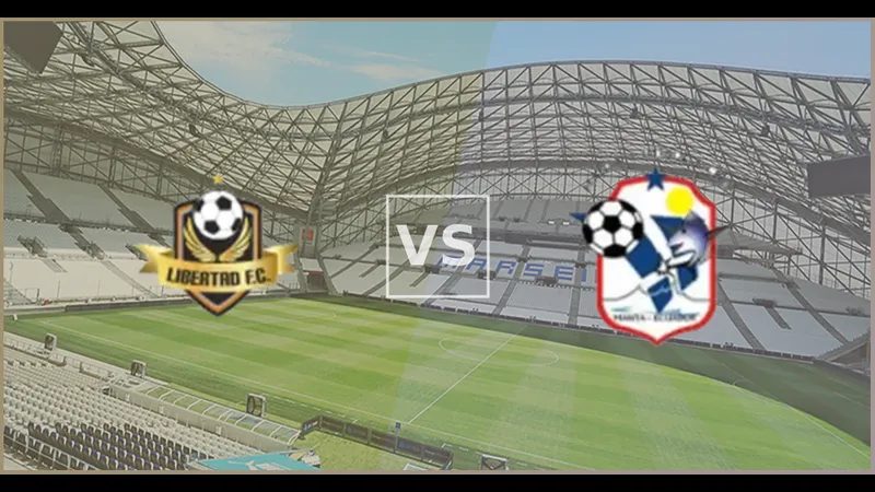 Cầu thủ của Libertad đang tấn công quyết liệt trước phòng ngự của đội Manta Cầu thủ của Libertad đang tấn công quyết liệt trước phòng ngự của đội Manta