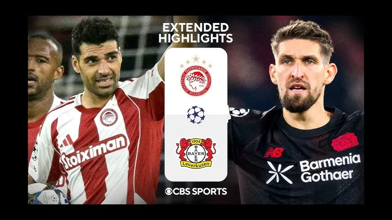 Cầu thủ Olympiakos và Bayer Leverkusen đấu tranh gay gắt trên sân cỏ Cầu thủ Olympiakos và Bayer Leverkusen đấu tranh gay gắt trên sân cỏ