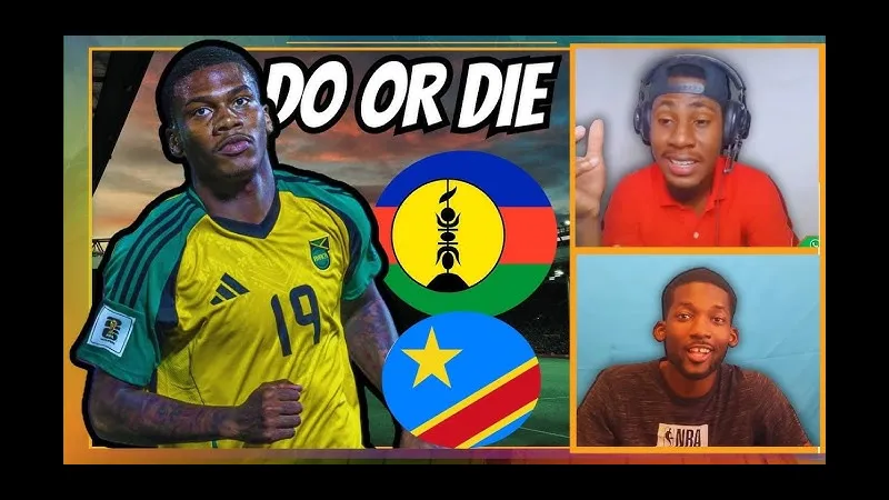 Cầu thủ New Caledonia và Jamaica đang đấu tranh gay gắt trên sân cỏ. Cầu thủ New Caledonia và Jamaica đang đấu tranh gay gắt trên sân cỏ.